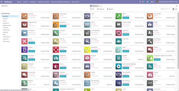 odoo apps option