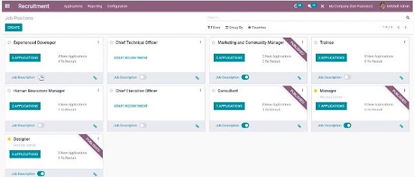 odoo recruitment process